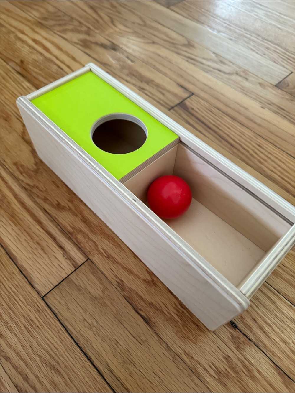 Lovevery Wooden Ball Drop Hide and Seek Toy